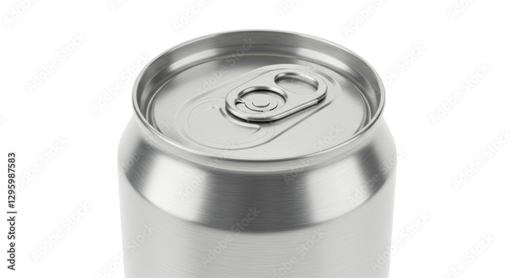 Isolated Aluminum Soda Can with Ring Pull Isolated Aluminum Soda Can with Ring Pull