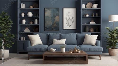 AI GENERATE, modern home design, living room interior