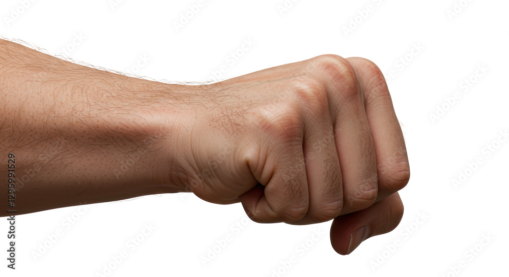 Isolated Clenched Fist Ready for Action Isolated Clenched Fist Ready for Action
