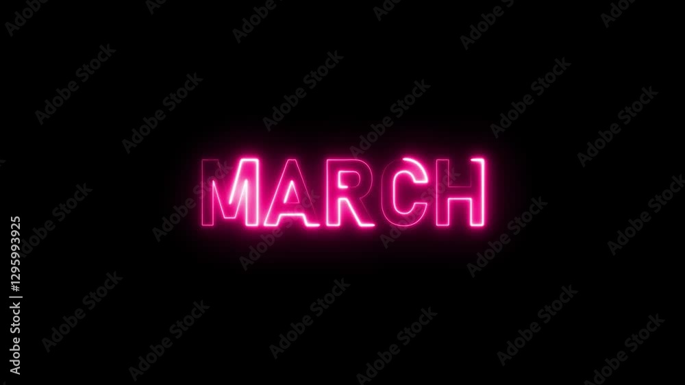 Neon text glowing icon animation Neon text glowing icon animation