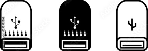USB charging port backpack icon , Vector illustration