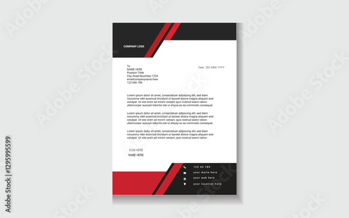 Professional Letterhead Template | Modern Corporate & Stock Market Design