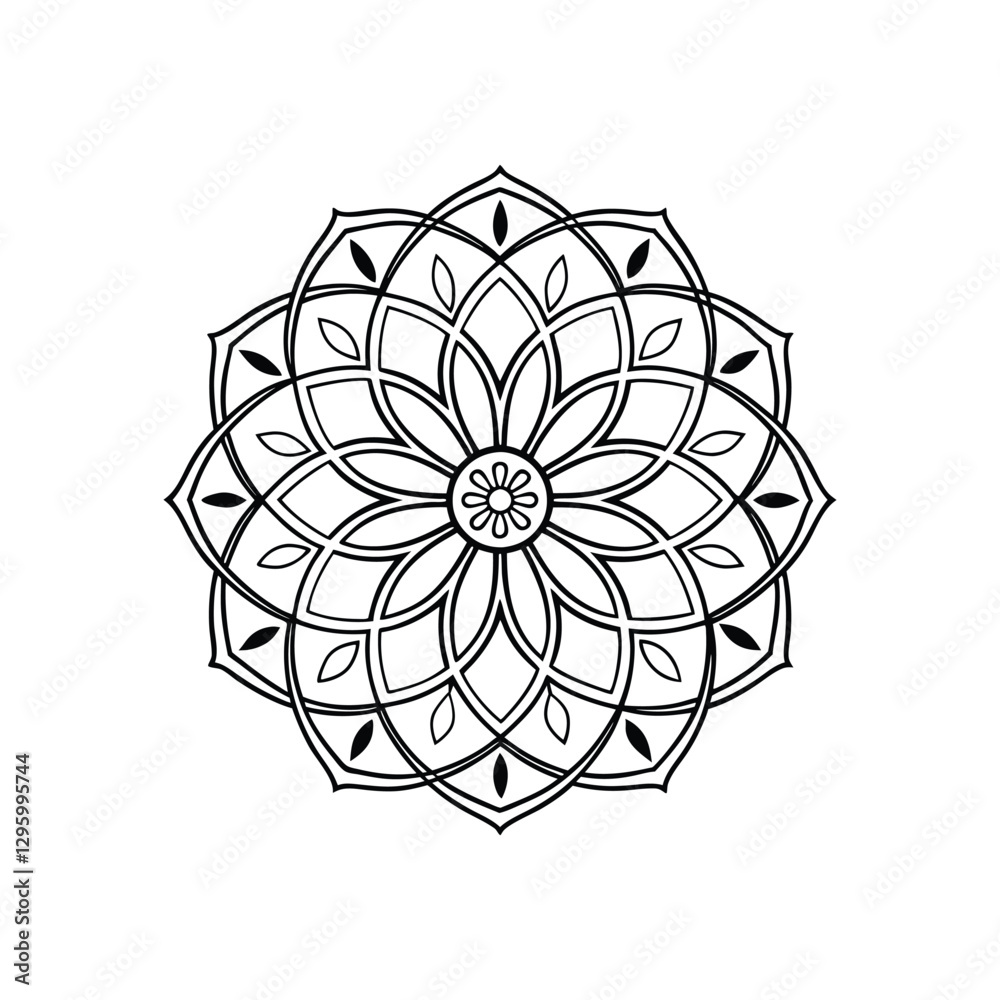 Obraz premium A Simple Mandala With An Elegant Design