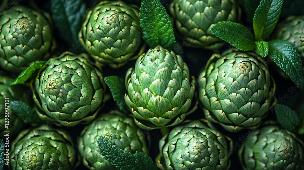 Fototapeta premium green artichokes