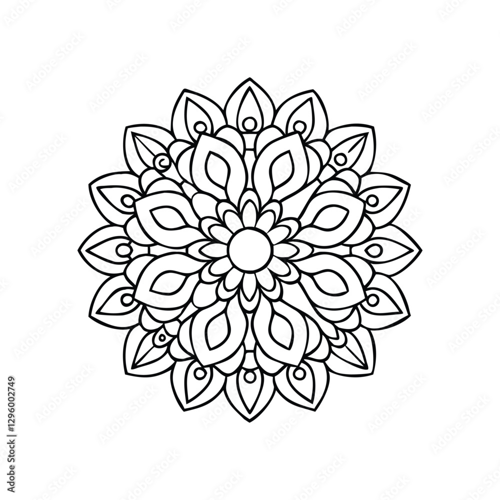 A Simple Mandala With An Elegant Design