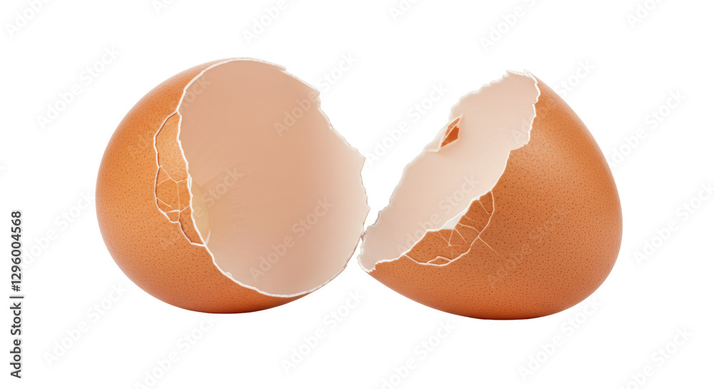 Isolated Two Halves of an Empty Eggshell