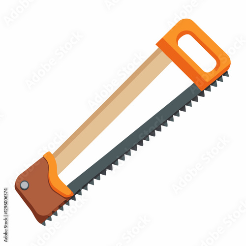 Hacksaw tool on white background
