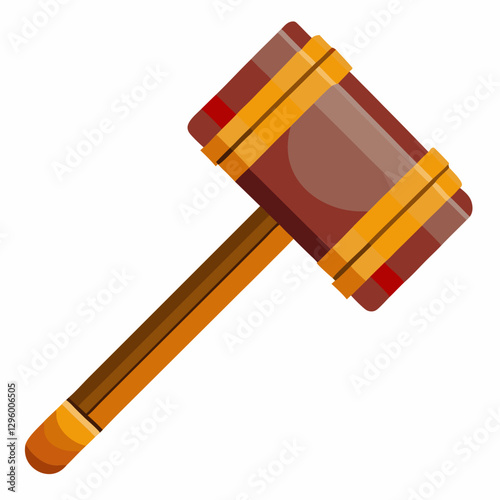 Mallet icon on white background