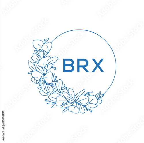 BRX letter logo design with white background in illustrator, vector logo modern alphabet font overlap style. calligraphy designs for logo, Poster, Invitation, etc.