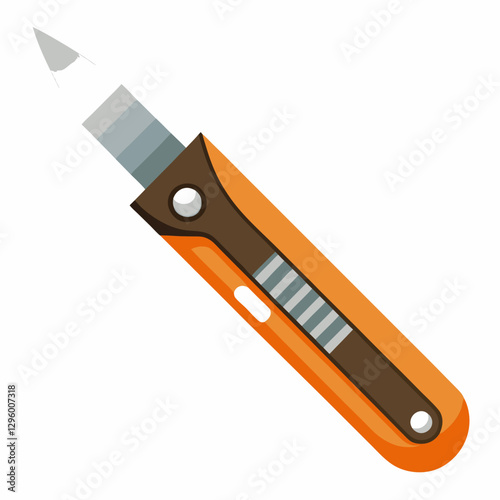 Utility Knife in orange and brown color