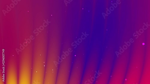 Vibrant Colorful Background with Purple Stripe, Orange, Blue Wavy Lines, and Starry Accents