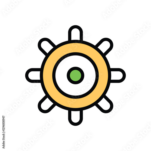  Ship Wheel Vector icon