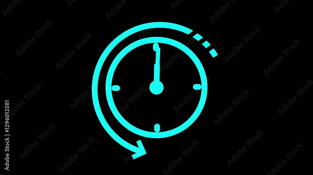 Clock animation video. Clock icon with moving . Clock icon countdown 24 hour fast speed. Clock animation video. Clock icon with moving . Clock icon countdown 24 hour fast speed.