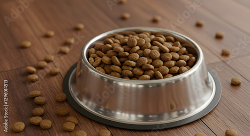 Pet Food Bowl with Kibble