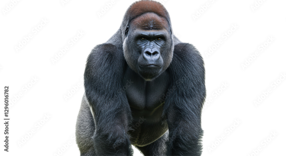 Isolated Powerful Gorilla Isolated Powerful Gorilla