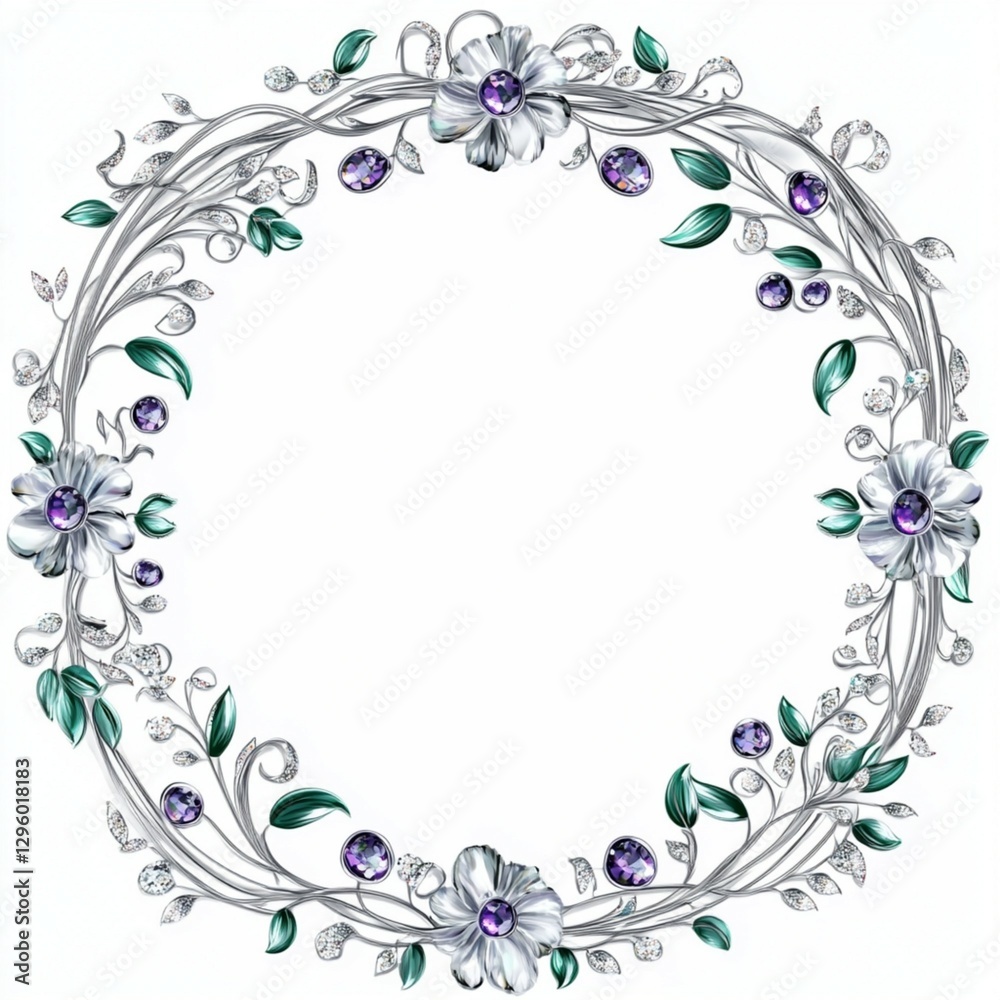 mockup purple and green stones on a white background mockup purple and green stones on a white background
