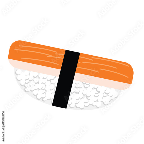 kani sushi. isolated on a white background