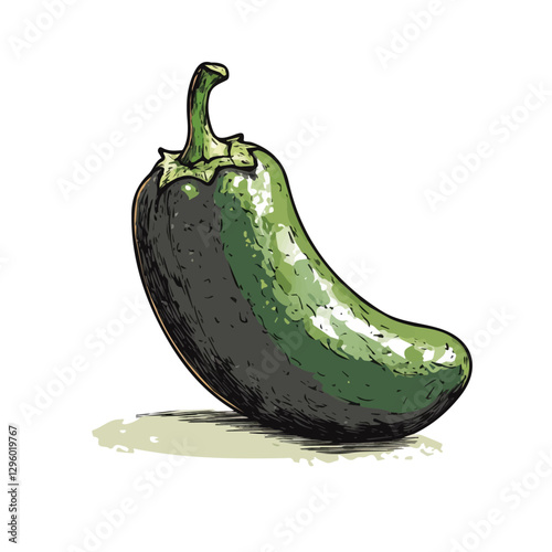 Mole poblano minimalist 2D vector graphic illustration sketch on a white background.

 photo