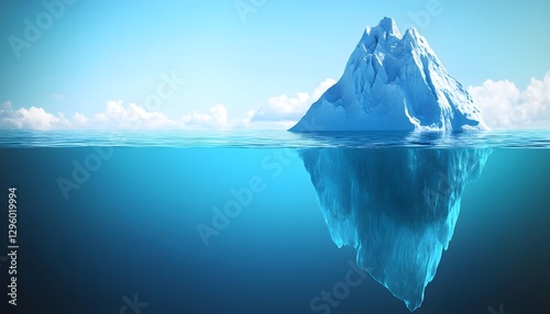 Dramatic iceberg shows only the tip with most underwater