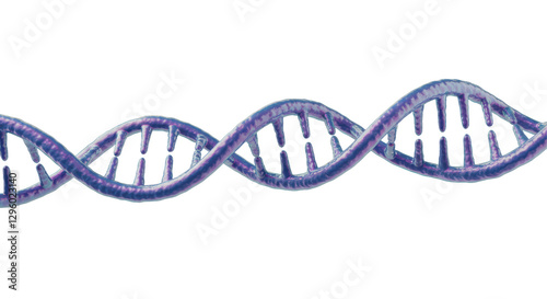 Isolated Holographic DNA Strand with Reflective Sheen photo