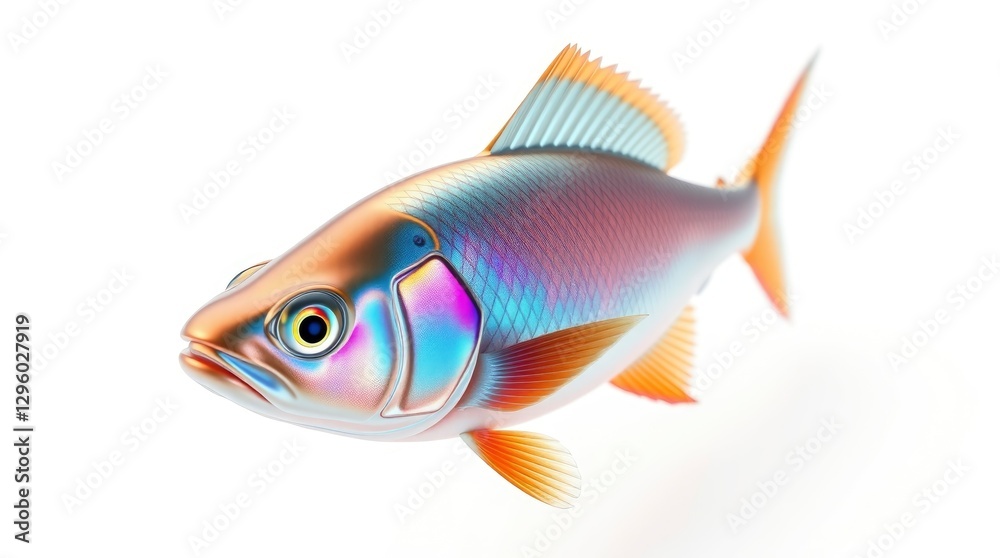 Obraz premium Vibrant Fish Design: Captivating Colors and Elegance in Marine Life