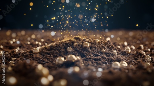 Surrealing digital rendering image of soil activation