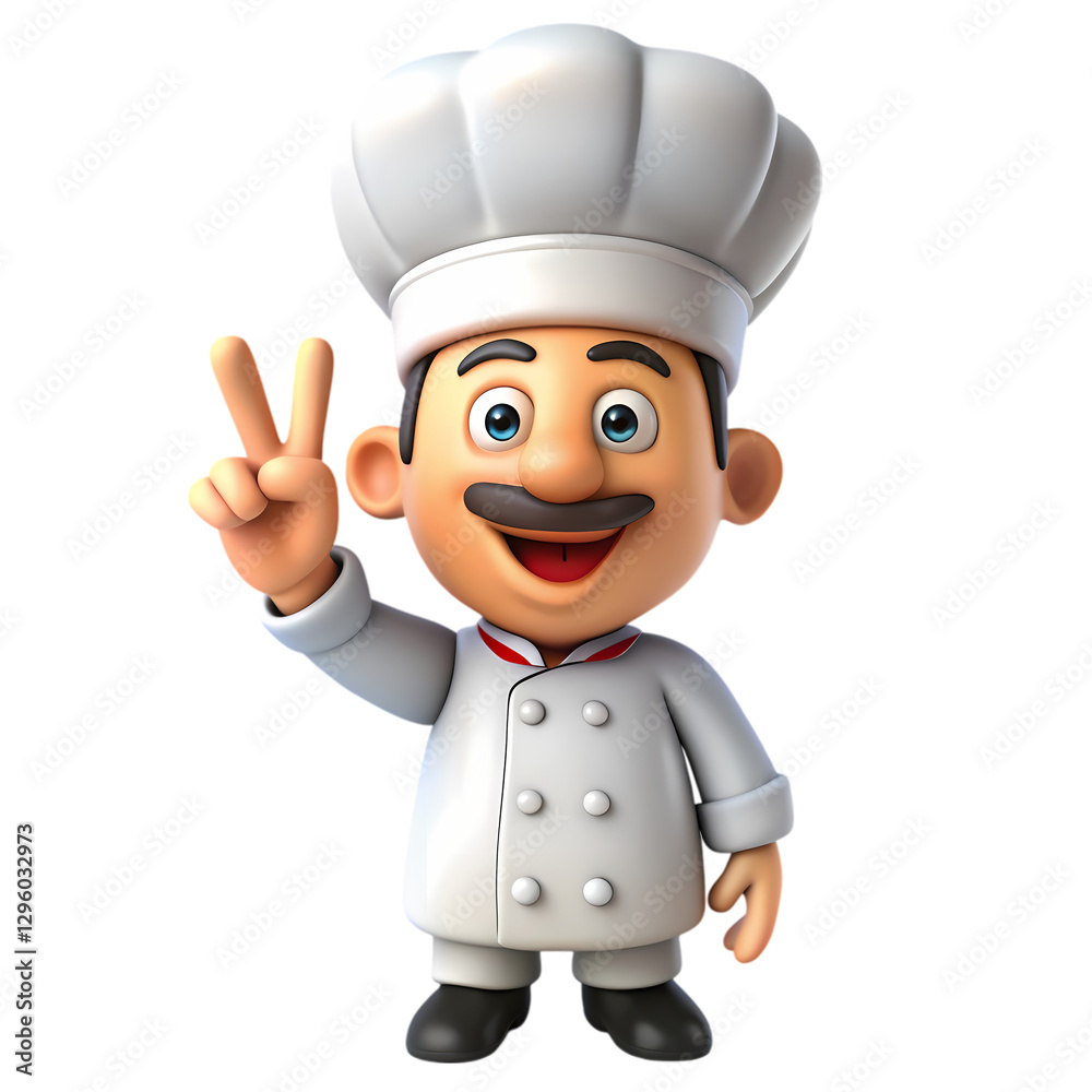 Cartoon Chef, Happy Cook Image on transparent background Cartoon Chef, Happy Cook Image on transparent background