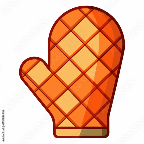 quilted fabric oven mitt