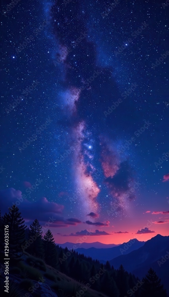 Vibrant starry night with twinkling lights on a black velvet sky , astronomy, dark sky, stardust Vibrant starry night with twinkling lights on a black velvet sky , astronomy, dark sky, stardust