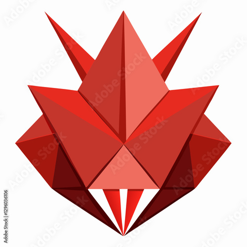 folded paper origami sculpture