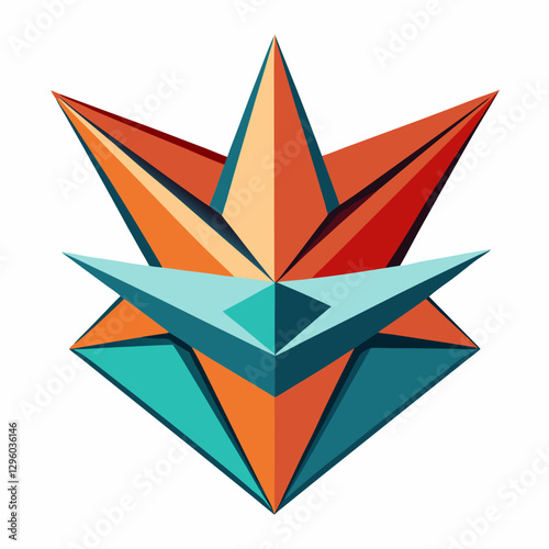 folded paper origami sculpture