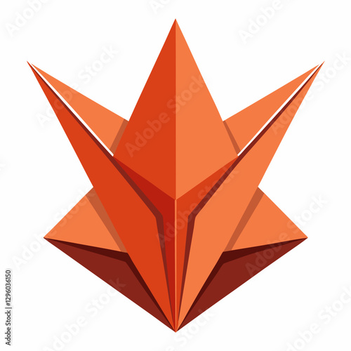 folded paper origami sculpture