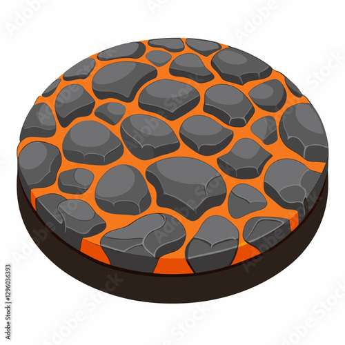 textured lava stone coaster 