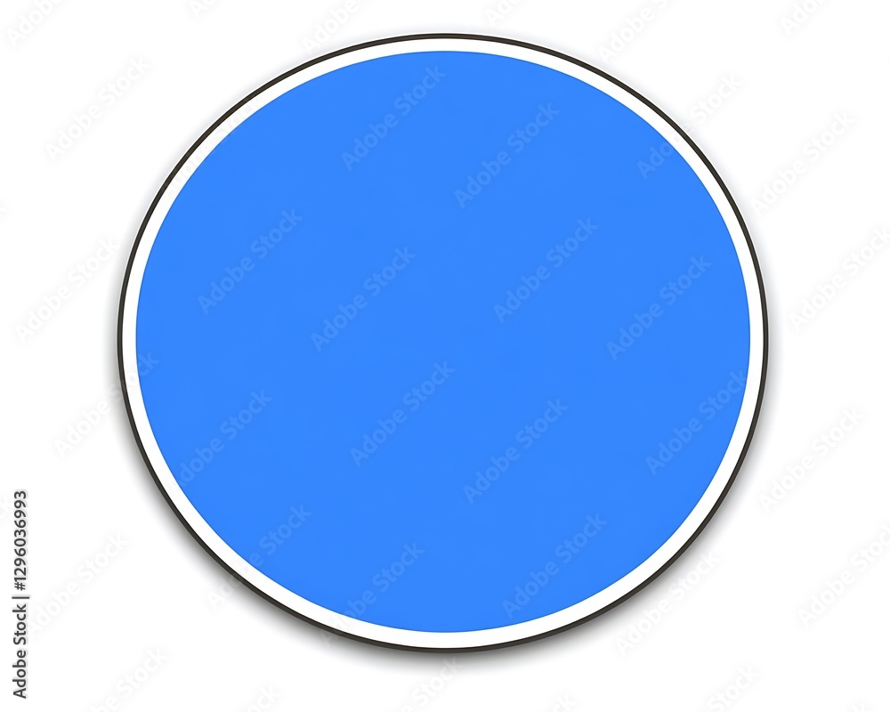 Blue Circle Isolated on White Blue Circle Isolated on White