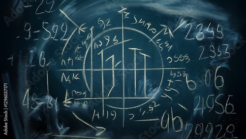 Chalk rubbed out on blackboard