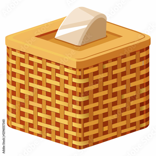 woven rattan tissue box cover