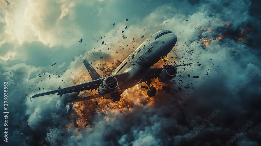 Fototapeta premium A crushing plane