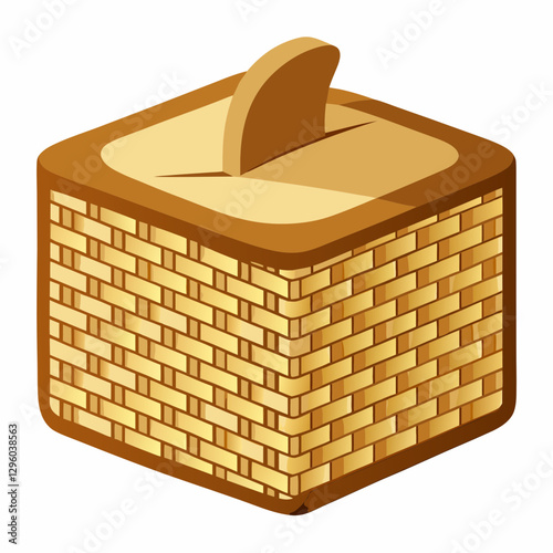 woven rattan tissue box cover