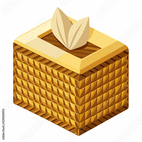 woven rattan tissue box cover