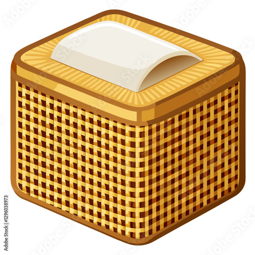 woven rattan tissue box cover