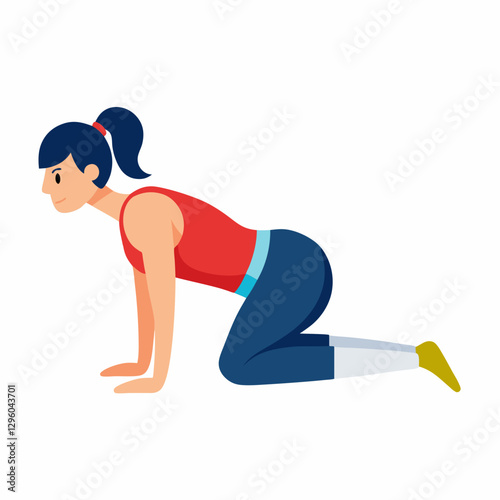 Back Extension exercise performed by a woman on a white background
