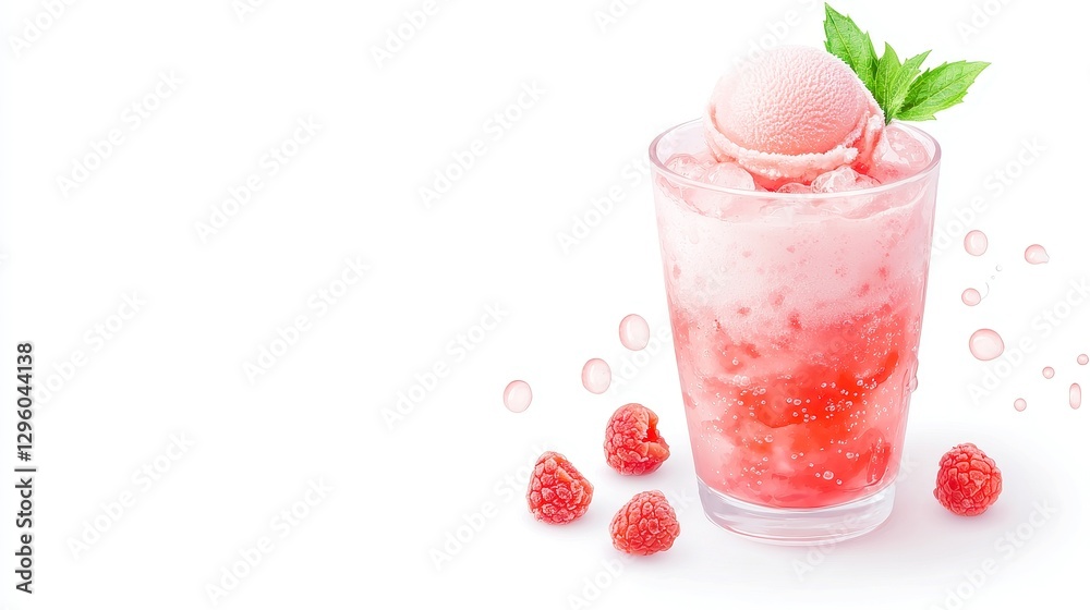 Japanese melon soda with ice cream, vibrant green hues, refreshing dessert drink, artistic watercolor style, isolated on white, perfect for digital designs and illustrations Japanese melon soda with ice cream, vibrant green hues, refreshing dessert drink, artistic watercolor style, isolated on white, perfect for digital designs and illustrations