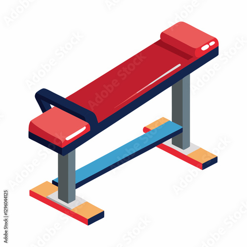 Gym Bench icon in vibrant colors for fitness training