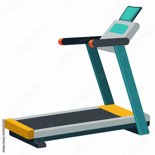 Treadmill icon in modern flat design on white background