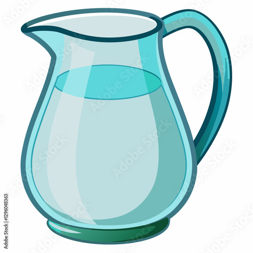 transparent glass pitcher
