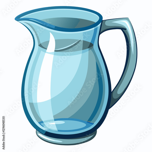 transparent glass pitcher