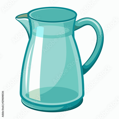 transparent glass pitcher
