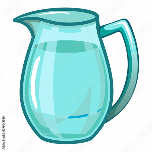 transparent glass pitcher