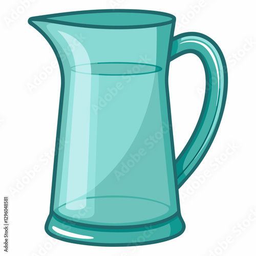 transparent glass pitcher