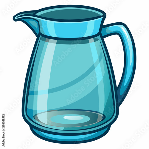 transparent glass pitcher